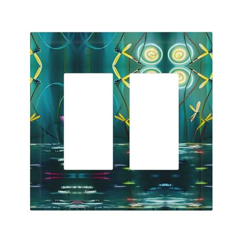 Wandplatte, Motiv: Tanzen mit Libellen, langlebig und stilvoll, vollflächiger Druck, PC-Material, hitze- und lichtbeständig, einfach zu installieren Wandplatte, Motiv: Tanzen mit Libellen, langlebig und stilvoll, vollflächiger Druck, PC-Material, hitze- und lichtbeständig, einfach zu installieren von ZAQXSWCDEV