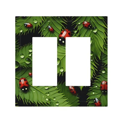 Wandplatte mit Blättern und Marienkäfern, langlebig und stilvoll, vollflächiger Druck, PC-Material, hitze- und lichtbeständig, einfach zu installieren Wandplatte mit Blättern und Marienkäfern, langlebig und stilvoll, vollflächiger Druck, PC-Material, hitze- und lichtbeständig, einfach zu installieren von ZAQXSWCDEV