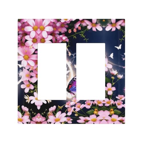 Wandplatte mit Blumen, Schmetterling, langlebig und stilvoll, vollflächiger Druck, PC-Material, hitze- und lichtbeständig, einfach zu installieren Wandplatte mit Blumen, Schmetterling, langlebig und stilvoll, vollflächiger Druck, PC-Material, hitze- und lichtbeständig, einfach zu installieren von ZAQXSWCDEV