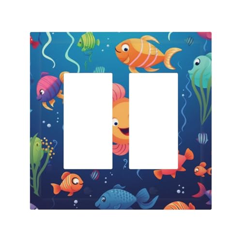 Wandplatte mit Cartoon-Seefischen, langlebig und stilvoll, vollflächiger Druck, PC-Material, hitze- und lichtbeständig, einfach zu installieren Wandplatte mit Cartoon-Seefischen, langlebig und stilvoll, vollflächiger Druck, PC-Material, hitze- und lichtbeständig, einfach zu installieren von ZAQXSWCDEV
