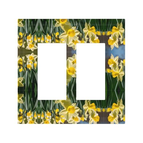 Wandplatte mit Narzissenblüte, langlebig und stilvoll, vollflächiger Druck, PC-Material, hitze- und lichtbeständig, einfach zu installieren von ZAQXSWCDEV