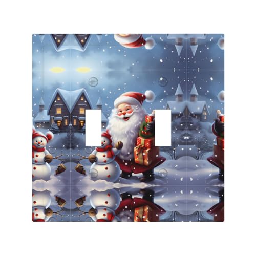 Wandplatte mit Weihnachtsmann, Schneemann, langlebig und stilvoll, vollflächiger Druck, PC-Material, hitze- und lichtbeständig, einfach zu installieren Wandplatte mit Weihnachtsmann, Schneemann, langlebig und stilvoll, vollflächiger Druck, PC-Material, hitze- und lichtbeständig, einfach zu installieren von ZAQXSWCDEV