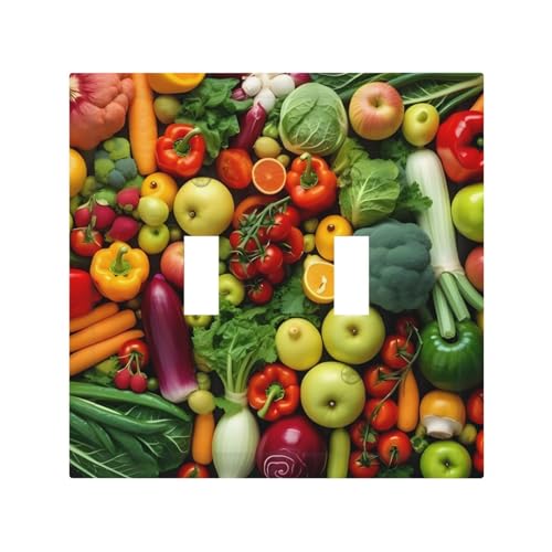 Wandplatte mit frischem Obst und Gemüse, langlebig und stilvoll, vollflächiger Druck, PC-Material, hitze- und lichtbeständig, einfach zu installieren von ZAQXSWCDEV