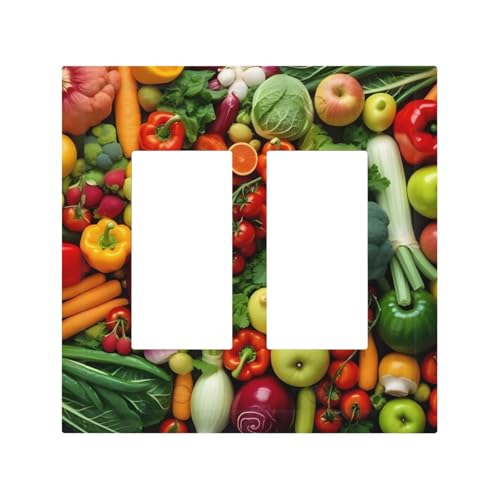 Wandplatte mit frischem Obst und Gemüse, langlebig und stilvoll, vollflächiger Druck, PC-Material, hitze- und lichtbeständig, einfach zu installieren von ZAQXSWCDEV