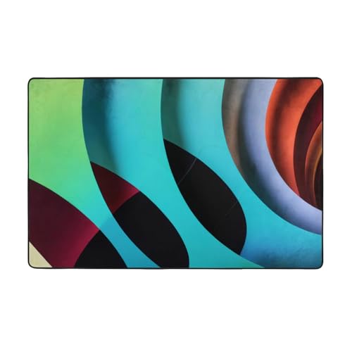 ZAQXSWCDEV Colorful World Luxuriöser Teppich, 152,4 x 99,1 cm, einseitiger Druck, weicher Flanellstoff, hochdichter Memory-Schaum, rutschfeste und langlebige Unterseite von ZAQXSWCDEV