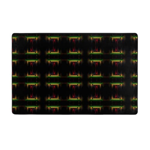 ZAQXSWCDEV Cooler Musik-Sound, luxuriöser Teppich, 152,4 x 99,1 cm, einseitiger Druck, weicher Flanellstoff, hochdichter Memory-Schaum, rutschfeste und langlebige Unterseite von ZAQXSWCDEV
