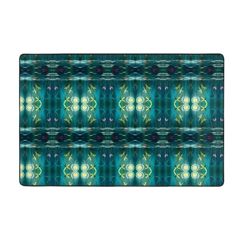 ZAQXSWCDEV Dancing With Libells, luxuriöser Teppich, 152,4 x 99,1 cm, einseitiger Druck, weicher Flanellstoff, hochdichter Memory-Schaum, rutschfeste und langlebige Unterseite von ZAQXSWCDEV