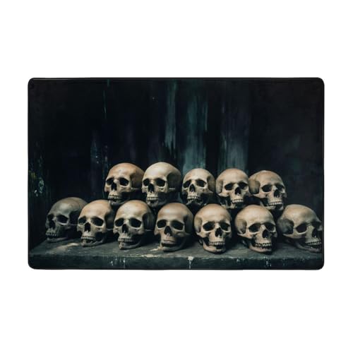 ZAQXSWCDEV Horror Ghost Skull (5) Luxuriöser 152,4 x 99,1 cm Teppich, einseitiger Druck, weicher Flanellstoff, hochdichter Memory-Schaum, rutschfeste und langlebige Unterseite von ZAQXSWCDEV