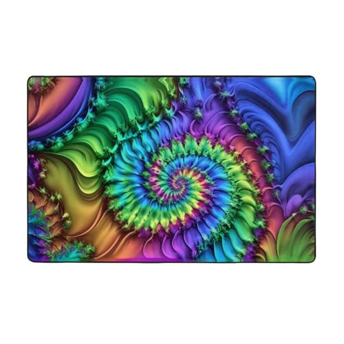 ZAQXSWCDEV Luxuriöser Batik-Teppich, 152,4 x 99,1 cm, durchgehender einseitiger Druck, weicher Flanellstoff, hochdichter Memory-Schaum, rutschfeste und langlebige Unterseite von ZAQXSWCDEV