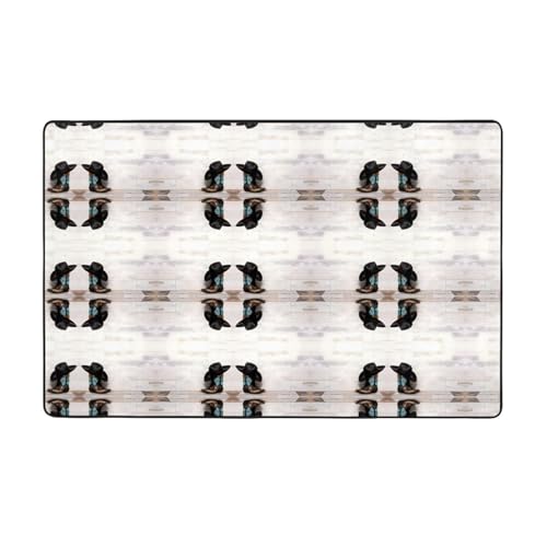 ZAQXSWCDEV Luxuriöser Cowboyhut und Stiefel, 152,4 x 99,1 cm, einseitiger Druck, weicher Flanellstoff, hochdichter Memory-Schaum, rutschfeste und strapazierfähige Unterseite von ZAQXSWCDEV