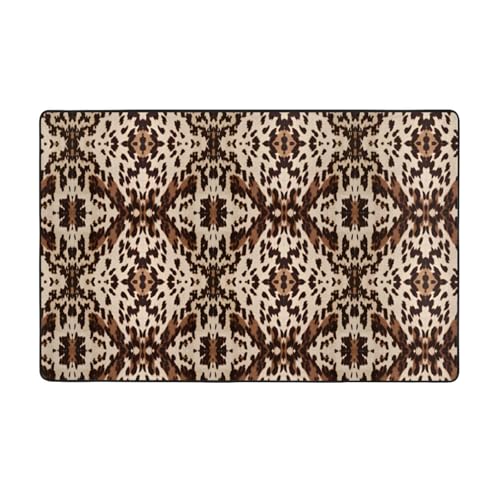 ZAQXSWCDEV Luxuriöser Kuhfell-Druck, 152,4 x 99,1 cm, einseitiger Druck, weicher Flanellstoff, hochdichter Memory-Schaum, rutschfeste und strapazierfähige Unterseite von ZAQXSWCDEV