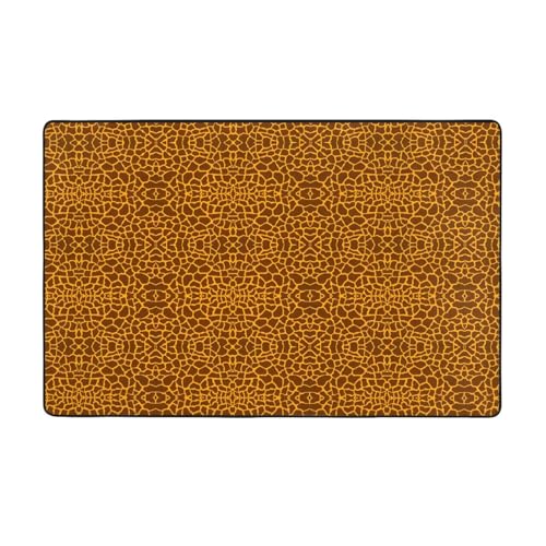 ZAQXSWCDEV Luxuriöser Teppich mit Giraffen-Druck, 152,4 x 99,1 cm, einseitiger Druck, weicher Flanellstoff, hochdichter Memory-Schaum, rutschfeste und langlebige Unterseite von ZAQXSWCDEV