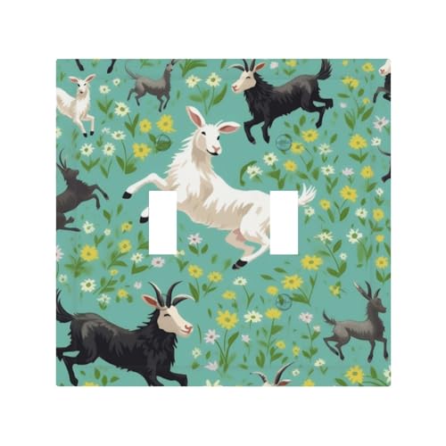 Ziegenfrolic langlebige und stilvolle Wandplatte, vollflächiger Druck, PC-Material, hitze- und lichtbeständig, einfach zu installieren Ziegenfrolic langlebige und stilvolle Wandplatte, vollflächiger Druck, PC-Material, hitze- und lichtbeständig, einfach zu installieren von ZAQXSWCDEV