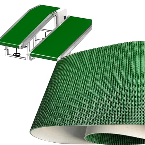 Förderband Dicke 5mm Schwerkraft Förderband Materialrolle, PVC-Gummi Elektrische Handhabung Verstellbarer Fördertisch Riemenersatz, Industrielle Transportbandförderer-Teile(W 10 in/25.4cm,C 15ft/4.57m von ZAQYCM