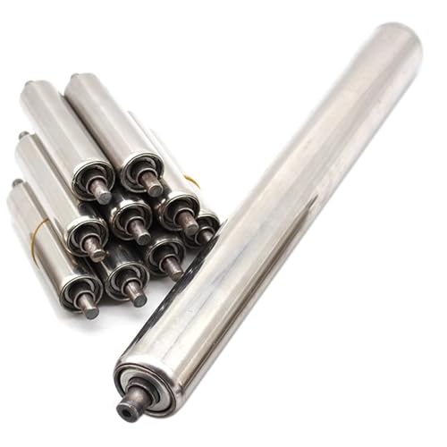 Förderband Tragrollen 200 250 300 350 400 450 500 600 700 800 1000 1200 MM Förderrolle 50mm Durchmesser Anpassbar, Ersatz-Stahlrollen Für Förderanlagen(10 Pack,L 48in/1016mm) von ZAQYCM