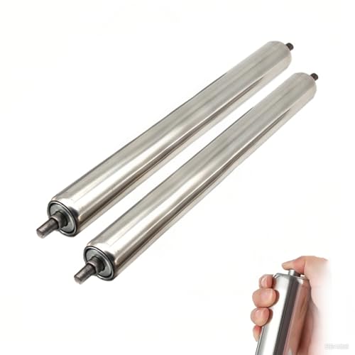 Förderband Tragrollen 200 250 300 350 400 450 500 600 700 800 1000 1200 MM Förderrolle 50mm Durchmesser Anpassbar, Ersatz-Stahlrollen Für Förderanlagen(2 Pack,L 37in/940mm) von ZAQYCM
