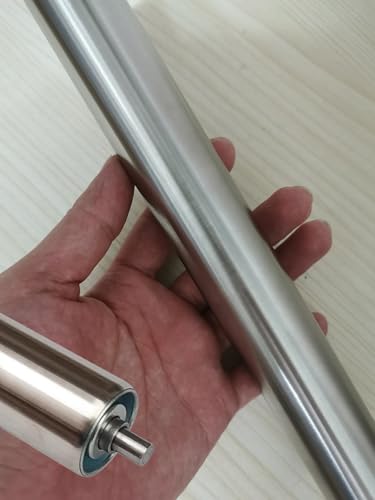 Förderband Tragrollen 25 MM Schwerkraft Rollenbahn 250 300 350 400 450 500 600 700 800 1000 MM, Unterstützung Für Rollständer, Montagebereiche Und Verteiler(5 Pack,L 31in/787mm) von ZAQYCM