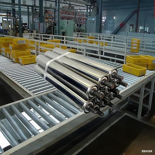 Förderband Tragrollen 25mm 38mm 50mm Kleine Große Schwerkraftförderrollen 1000 900 800 750 700 650 600 550 500 450 400 350 300 250 200 MM, 10er Pack(Dia 1"/25MM,L 22in/558mm) von ZAQYCM