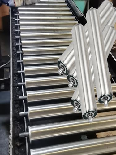 Förderband Tragrollen Förderbandrolle 5 Stk., Ersatzförderrollen Mit Einem Für Rollenständer/Holzbearbeitung/Industrielle Fabrikhalle/Montagebereiche(Dia 25MM/1 in,L 150MM(5.9in)) von ZAQYCM