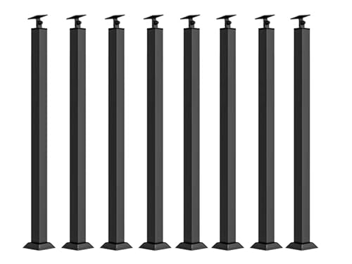 Geländer Treppengeländer Schwarz Moderne Treppenbaluster 30 34 36 40 44 48 Zoll, Metall Geländerspindeln Für Terrasse, Veranda Und Außentreppe, 20 10 8 6 5 4 3 2 Packung Treppenpfosten (Color : 8 Pac von ZAQYCM