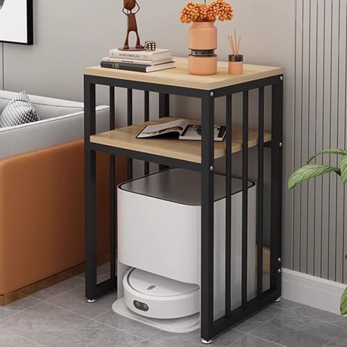 Saugroboter Ständer Staubsauger Roboter Halter Holz Und Metall Nachttisch Für Saugroboter, Nachttisch Für Schlafzimmer Smart Sweeper Roboter Aufbewahrungshalter, Wohnzimmersofa Aquarium Ständer(#3,50x von ZAQYCM