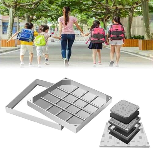 Schachtabdeckung Schachtdeckel Gullideckel Kommerzielle Klärgrubendeckel, Runde Bis Quadratische Bodengrubenabdeckungen Und Abwasserbeckenabdeckungen Für Garten/Straße(LxW 1000x450 mm) von ZAQYCM