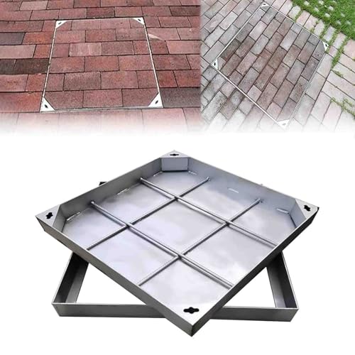 Schachtabdeckung Schachtdeckel Gullideckel Runder Bis Quadratischer Schachtdeckel Edelstahl, Unsichtbarer Inspektionskammerdeckel Und -rahmen Für Den Privaten(LxW 750x400 mm) von ZAQYCM