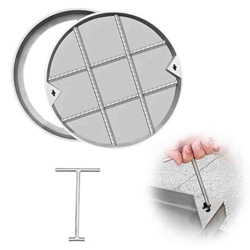 Schachtabdeckung Schachtdeckel Gullideckel Versenkter Schachtdeckel Mit Lasthaken, Runde Unsichtbare Inspektionskammerabdeckung 250 320 450 500 600 700 800 MM, Austausch Des Deckels Der Klärgrube Aus von ZAQYCM