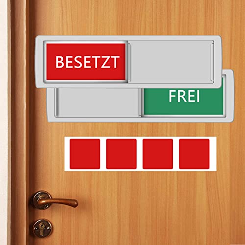 FREI - BESETZT Schilder-Freibesetzte Schiebeschilder-Mit Schieber Festhaltemagneten-Frei Besetztschild Klebeschild,Für Wartezimmer Besprechungsräume Raumstatus Raumschild von ZARADU