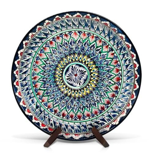 ZARENHOFF Lagan - Ø37 Orientalischer Lagan Ляган Rischtan Keramik Teller Servier-Schale handbemalt (37 cm) (Mehrob Ш 2) von ZARENHOFF