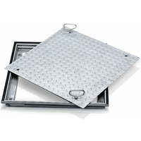 Aluminium Schachtabdeckung mit verzinkter Stahldeckplatte 600 mm x 600 mm - Zarges von ZARGES