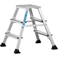 ZARGES Klapptritt XLstep P schmal silber 2x 3 Stufen, H: 74,0 cm von ZARGES