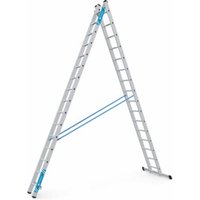 ZARGES Kombi-Steh-Schiebeleiter Combimaster Plus X, 2 x 16 Sprossen von ZARGES