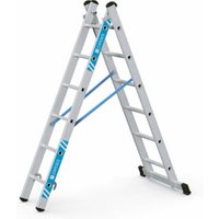 ZARGES Kombi-Steh-Schiebeleiter Combimaster Plus X, 2 x 6 Sprossen von ZARGES