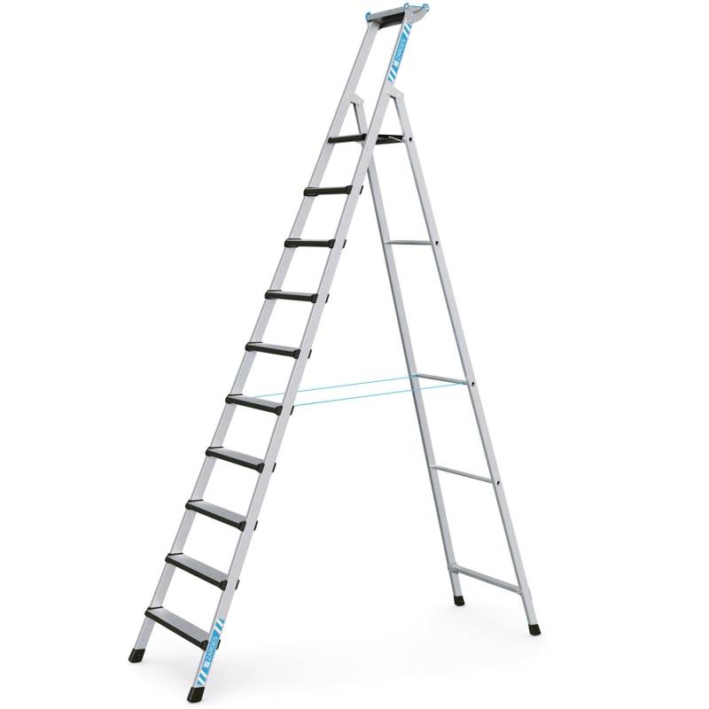 Zarges Comfortstep S Gebördelte Stehleiter mit Gepolsterter Stufen-Vorderkante 10 Stufen von ZARGES