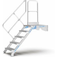 ZARGES LM-Treppe mit Plattform 60° 9 Stufen, 600 mm breit, Höhe 2.25 m von ZARGES
