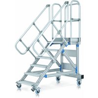 ZARGES Plattformtreppe fahrbar 45° 20 Stufen, 600 mm x 4.51 m 45 Grad breite 600 mm von ZARGES