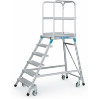 ZARGES Podesttreppe einseitig 6 Stufen/Gitter von ZARGES