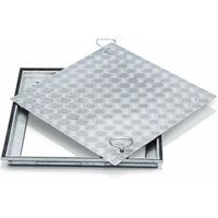 ZARGES Schachtabdeckung V2A 1000 x 1000 mm Außenmaß 1.160 x 1.160 mm von ZARGES