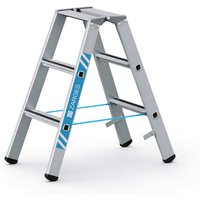 Zarges gebördelte Stehleiter, eloxiert Saferstep B 2x3 Stufen von ZARGES
