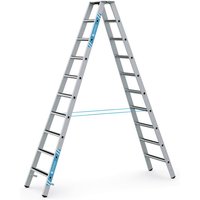 Zarges gebördelte Stufen-Stehleiter R13step-B eloxiert 2x10 Stufen von ZARGES