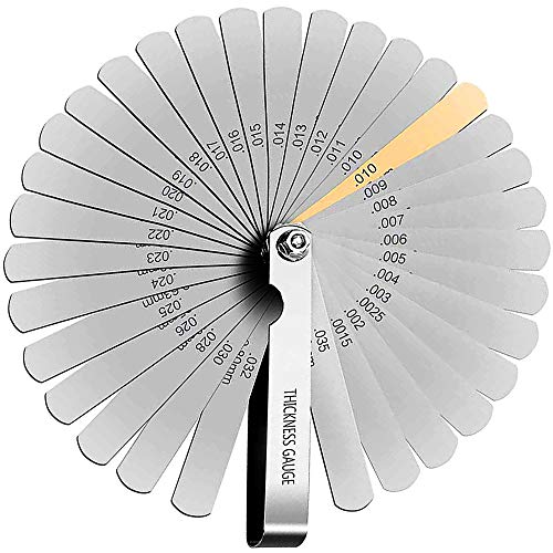 ZARRS Fühlerlehre-Set, 32 Klingen, Edelstahl, doppelt markiert, metrisch, faltbar, Doppelmarkierung, Dicke, Messwerkzeug zum Messen von Spaltbreite/Dicke, imperialen/metrischen Größen ZARRS Fühlerlehre-Set, 32 Klingen, Edelstahl, doppelt markiert, metrisch, faltbar, Doppelmarkierung, Dicke, Messwerkzeug zum Messen von Spaltbreite/Dicke, imperialen/metrischen Größen von ZARRS