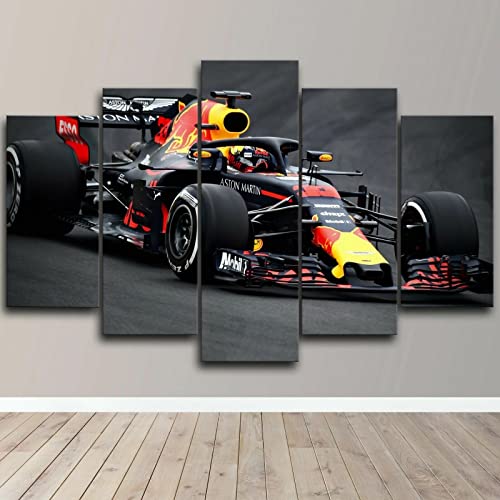 ZARUY Poster & Kunstdrucke 5 Stück Leinwandmax Verstappen F1L/150Cm×80Cm Mit Rahmen 5 Leinwand Kunst Wandkunst Fünf Teile Tafelmalerei Wandbild Hd Poster Modernes Modulares Bild von ZARUY