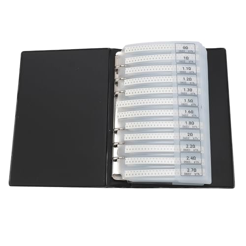 ZASCHMOY [1% 0603 SMD -Widerstand Sortiertes Ordnerkit mit 170 Werten Probenbuch für Elektronische Komponenten - Kompaktes PVC Material, Ideal für Wartung und Experiment. ZASCHMOY [1% 0603 SMD -Widerstand Sortiertes Ordnerkit mit 170 Werten Probenbuch für Elektronische Komponenten - Kompaktes PVC Material, Ideal für Wartung und Experiment. von ZASCHMOY