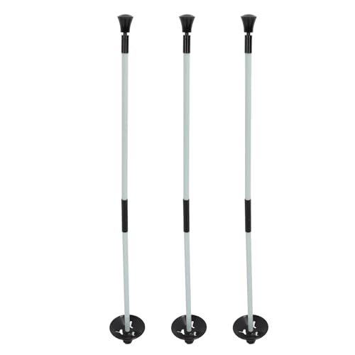 ZASCHMOY 3PCS Golf Flagstick mit Schwarz -weiß Gestreiftem Design Zum Üben | Nylon Fiberglass 2 Abschnitt Golf Puting Green Fahnenmast | Tragbarer und Robuster Golfflaggstock von ZASCHMOY