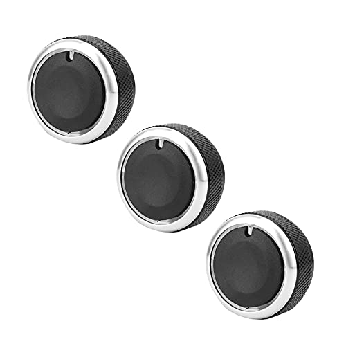 ZASCHMOY 3pcs Klimaanlage-Steuerungsschalterknopf für Vios 2002-2014 Hochgenauiges ABS & Aluminiumlegierungsdesign von ZASCHMOY