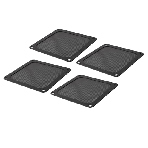 ZASCHMOY 4pcs PC Lüfter Staubfilter Magnetischer Rahmen 120 Mm PVC Computerkühler Lüfter Staubnetzgrill für Ruhige Kühlerleistung in Weiß (BLACK) von ZASCHMOY