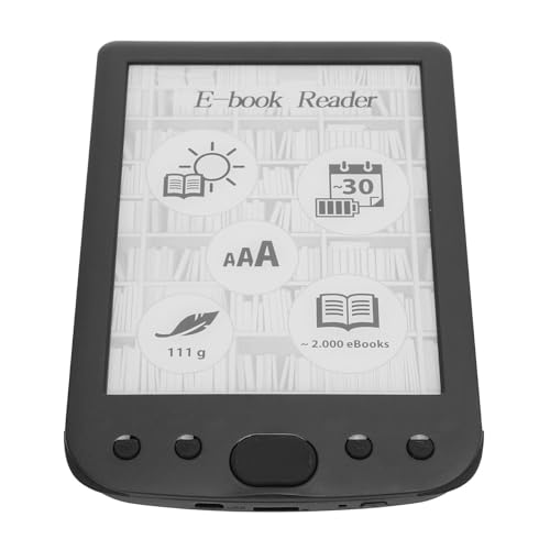 ZASCHMOY 6in Tragbarer Elektrischer Buchleser mit Touchscreen und Tintenbildschirm -Design - 8 GB Speicher, Lange Akkulaufzeit 2500mAh, Leichtes, Komfortables Griff von ZASCHMOY