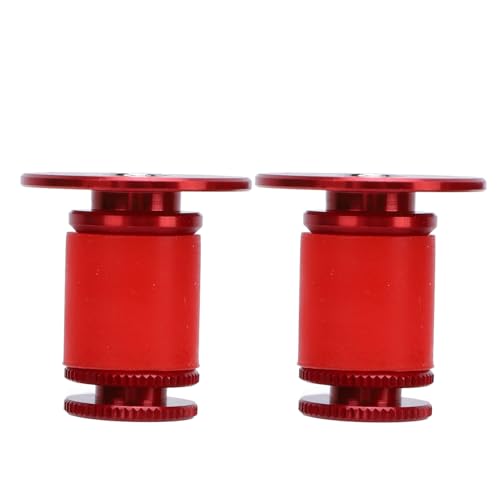 ZASCHMOY Advanced Silicon Expanding Bike -Lenkerstecker - Aluminium Legierungs Bar Endkappen für und Straßenräder, Schwarze 2pcs (Rot) von ZASCHMOY