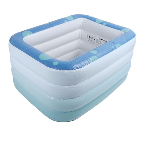 ZASCHMOY Aufblasbarer Schwimmbad mit Eingedicktem PVC und Baumwollsandwichboden - Faltbare Tragbare Rechteckpool für und Erwachsene, 1,8 M/5,9 Fuß Familienspaß (1,2 m/3,9 Fuß) von ZASCHMOY